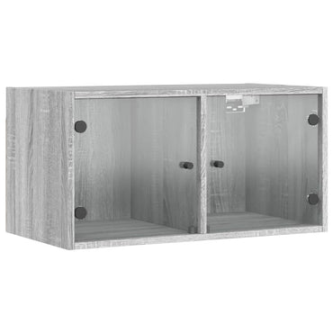 Wall cabinet with Gray Sonoma Glass Doors 68.5x37x35 cm