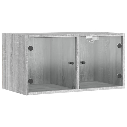 Wall cabinet with Gray Sonoma Glass Doors 68.5x37x35 cm