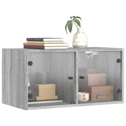 Wall cabinet with Gray Sonoma Glass Doors 68.5x37x35 cm