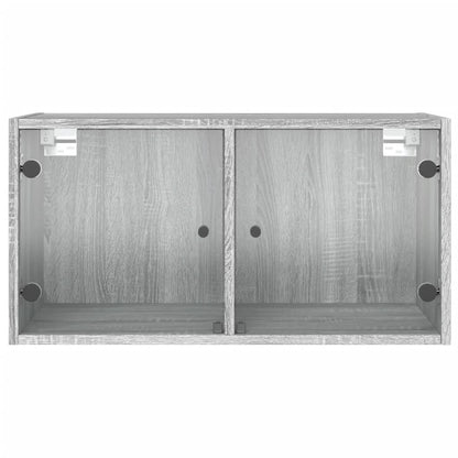 Wall cabinet with Gray Sonoma Glass Doors 68.5x37x35 cm