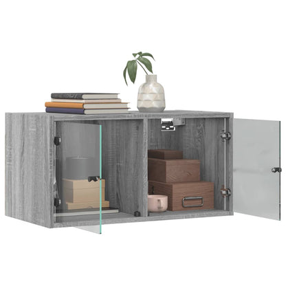 Wall cupboards 2 pcs Sonoma Gray 68.5x37x35 cm