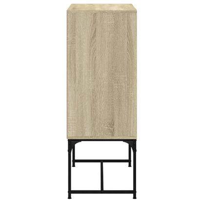 Cabinet laterale con porte di vetro in quercia Sonoma 69x37x100 cm
