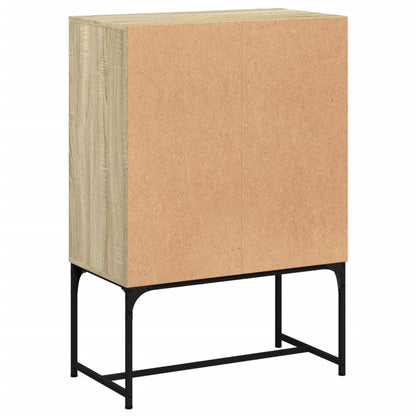 Cabinet laterale con porte di vetro in quercia Sonoma 69x37x100 cm