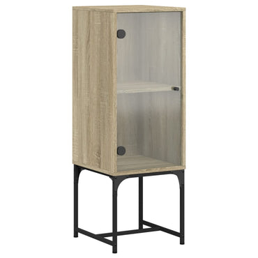 Cabinet laterale con Sonoma Oak Glass Door 35x37x100 cm