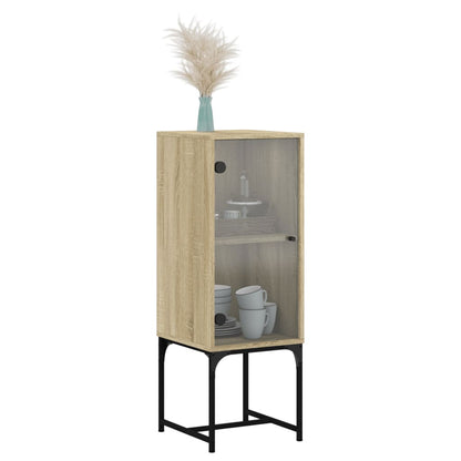 Cabinet laterale con Sonoma Oak Glass Door 35x37x100 cm