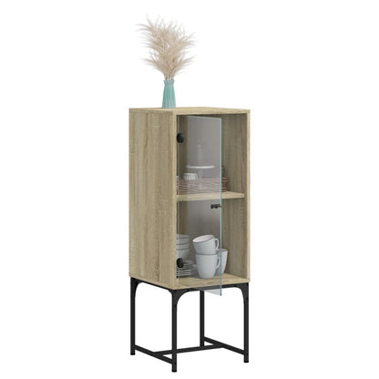 Cabinet laterale con Sonoma Oak Glass Door 35x37x100 cm
