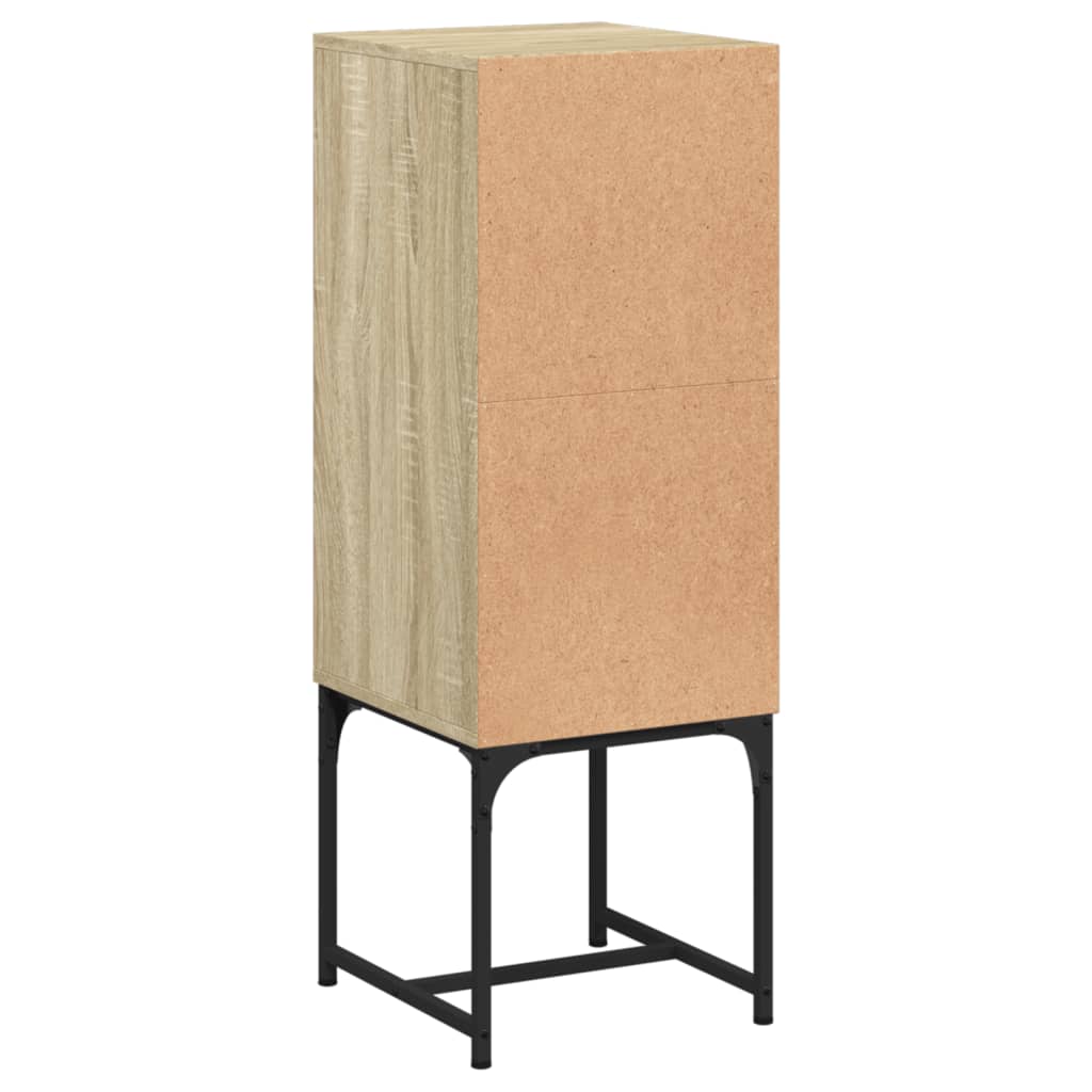 Cabinet laterale con Sonoma Oak Glass Door 35x37x100 cm