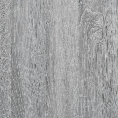 Armadio laterale con porta di vetro Sonoma grigio 35x37x100 cm