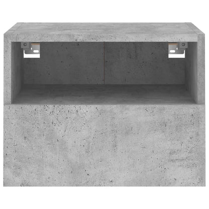 Meuble TV mural gris béton 40x30x30 cm bois d'ingénierie