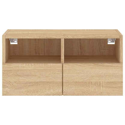 Meuble TV mural chêne sonoma 60x30x30 cm bois d'ingénierie