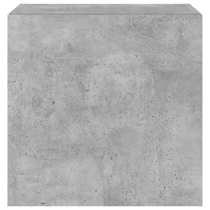 Meuble TV mural avec lumières LED gris béton 40,5x35x40 cm