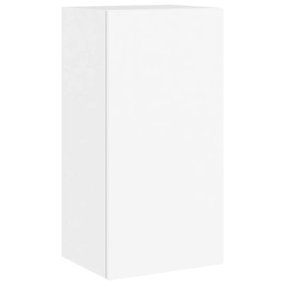 Meuble TV mural avec lumières LED blanc 40,5x35x80 cm