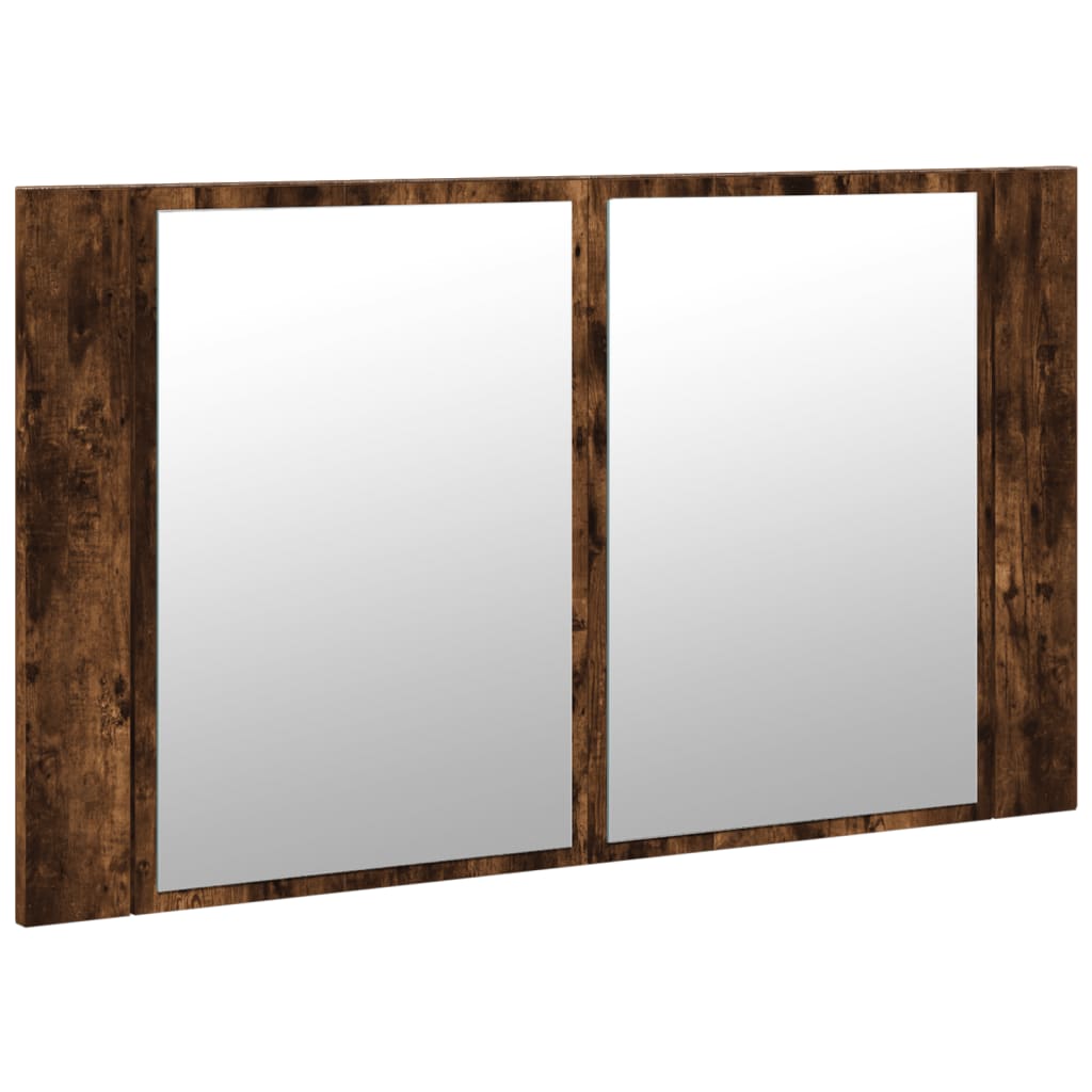 ACRILICO ACRILICO ACRILICO ACRILICO 80X12x45 a specchio a led in quercia affumicata