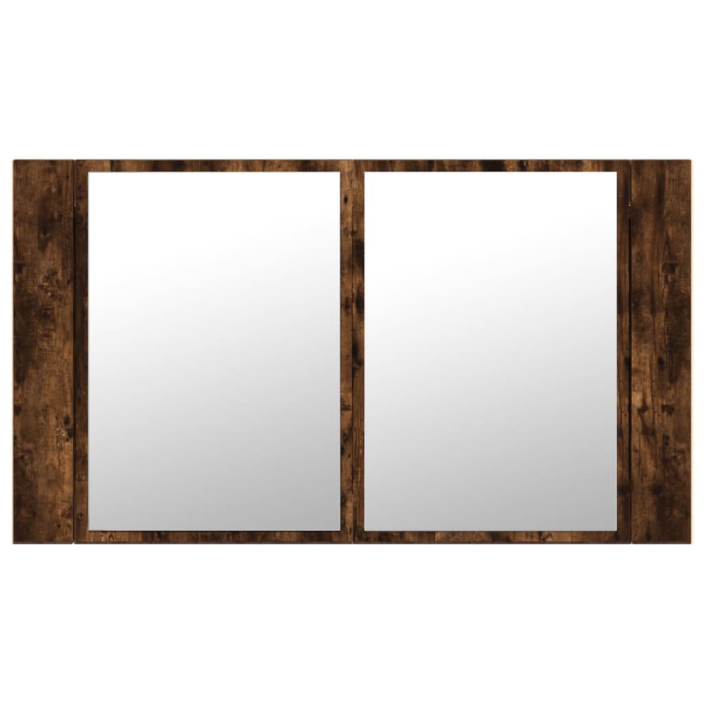 ACRILICO ACRILICO ACRILICO ACRILICO 80X12x45 a specchio a led in quercia affumicata