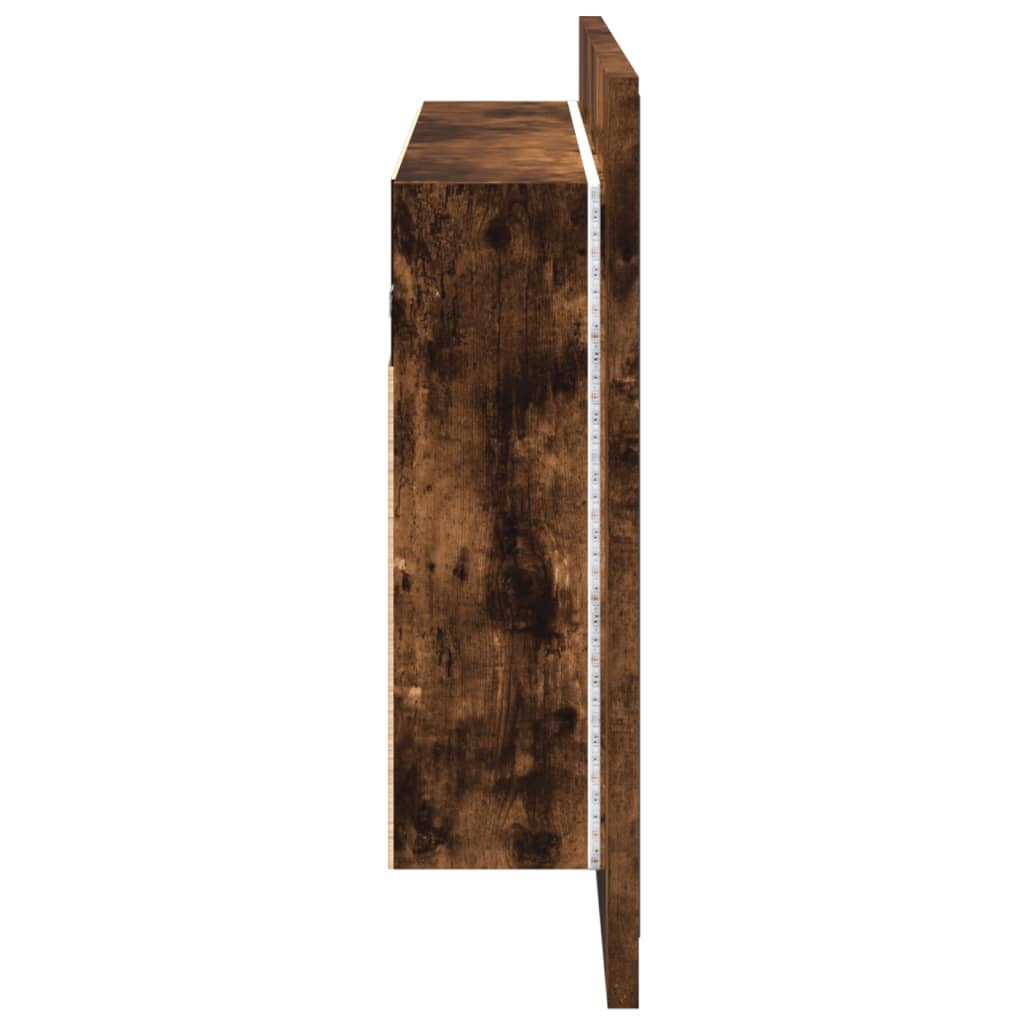 ACRILICO ACRILICO ACRILICO ACRILICO 80X12x45 a specchio a led in quercia affumicata