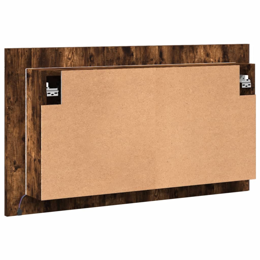 ACRILICO ACRILICO ACRILICO ACRILICO 80X12x45 a specchio a led in quercia affumicata