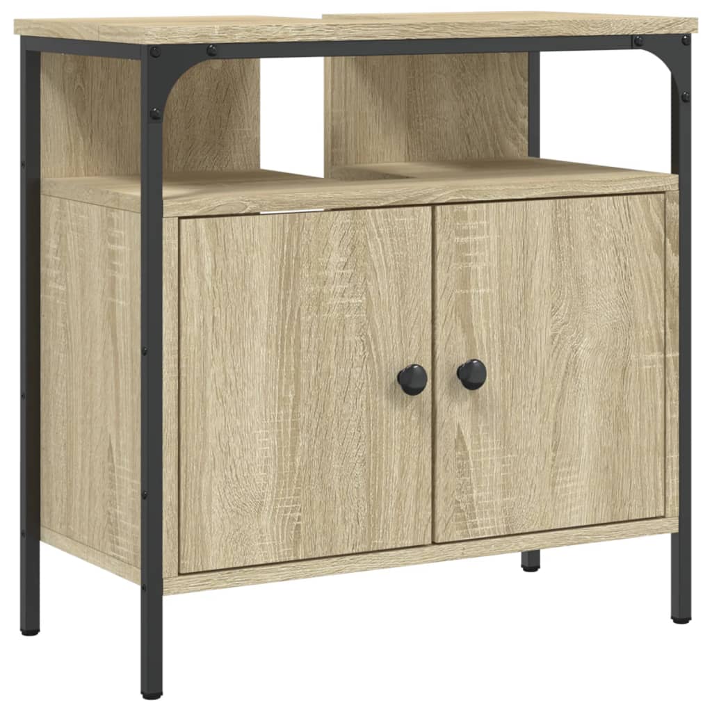 Sonoma oak bathroom sink 60x30x60 cm