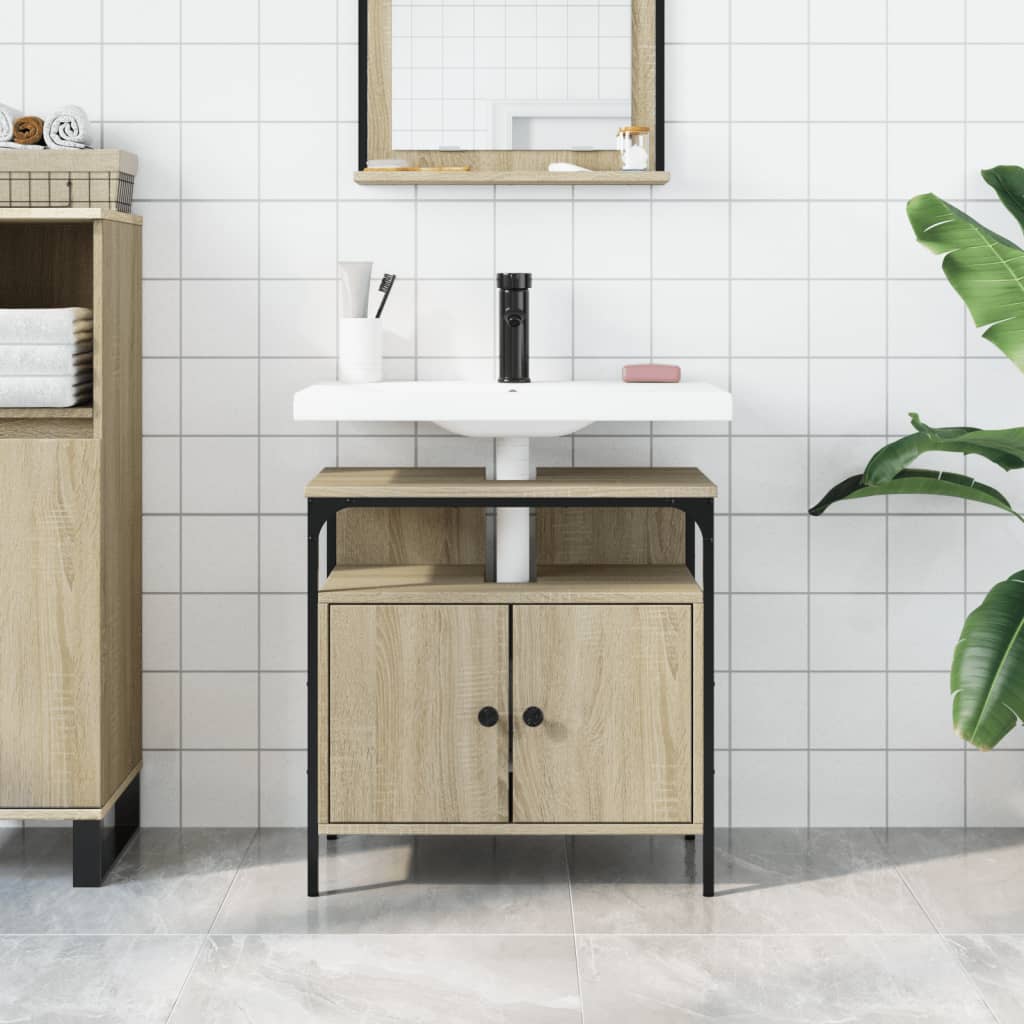 Sonoma oak bathroom sink 60x30x60 cm