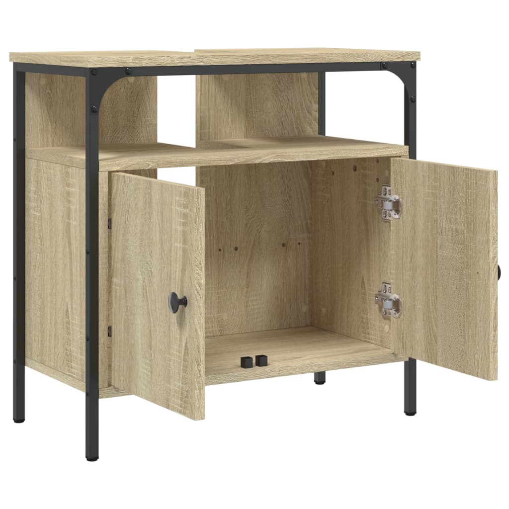 Sonoma oak bathroom sink 60x30x60 cm