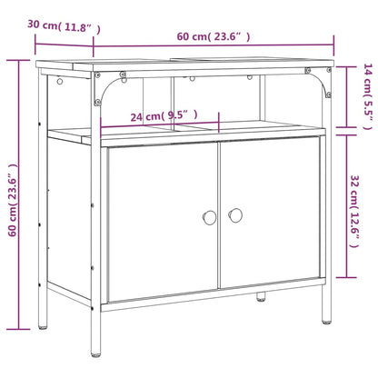 Sonoma oak bathroom sink 60x30x60 cm
