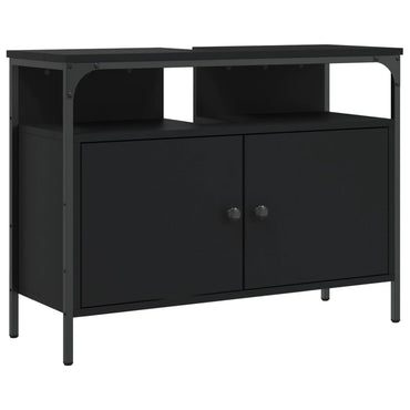 Lavandino del bagno nero 60x30x60 cm