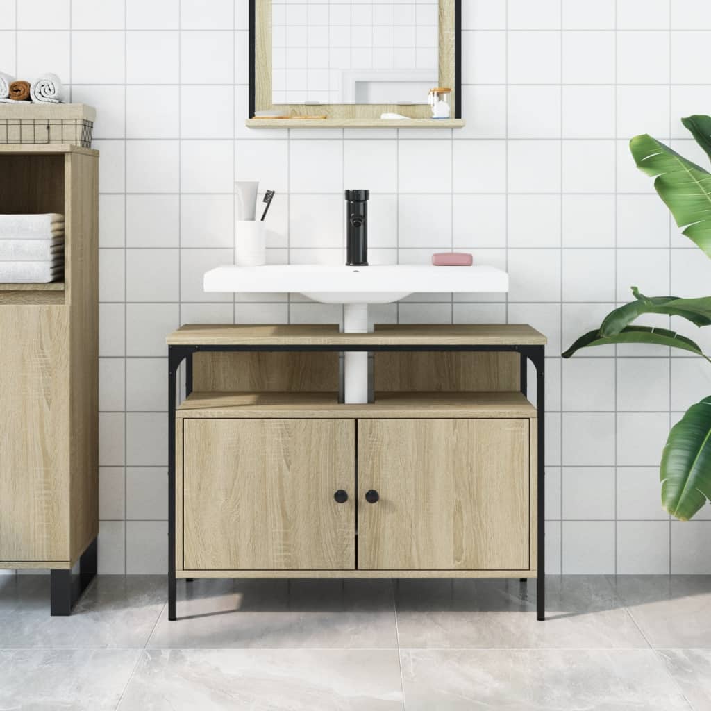 Sonoma oak bathroom sink 60x30x60 cm