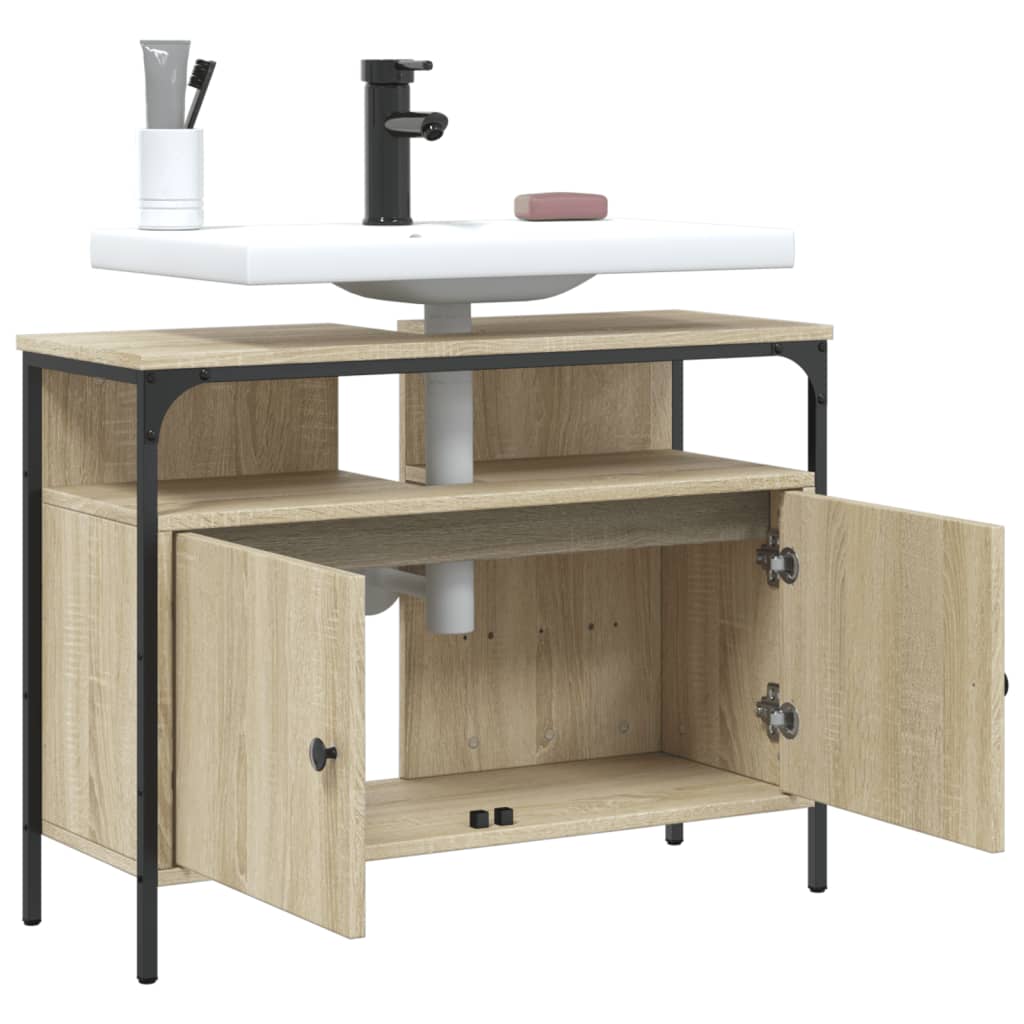 Sonoma oak bathroom sink 60x30x60 cm