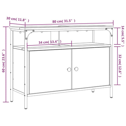 Armadio del bagno Oak marrone 60x30x60 cm