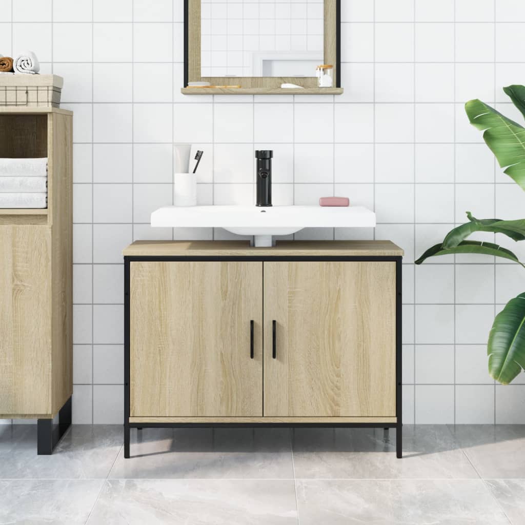 Sonoma oak bathroom sink 80x30x60 cm