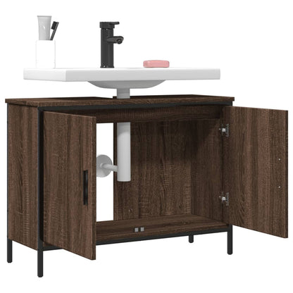 Armadio del bagno Oak marrone 80x30x60 cm