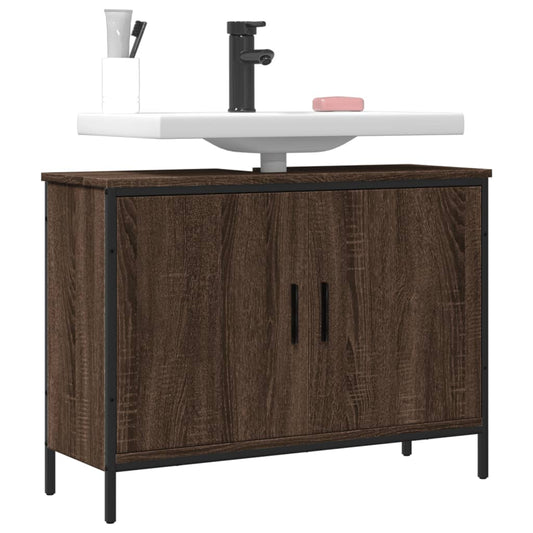 Armadio del bagno Oak marrone 80x30x60 cm