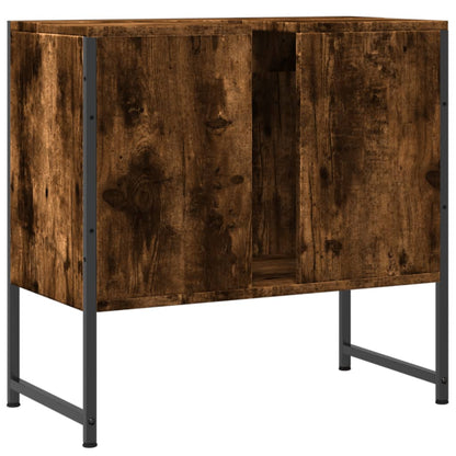 Lavandino per bagno in quercia fumo 60x33x60 cm