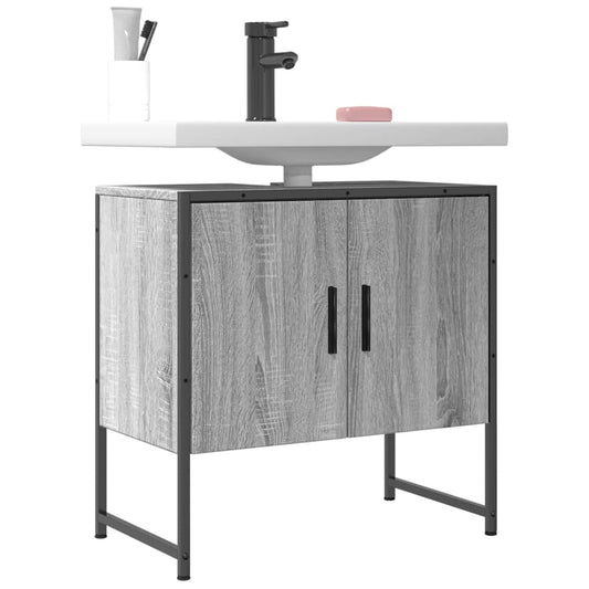 Sonoma Grey 60x33x60 cm Armadio per lavandino da bagno