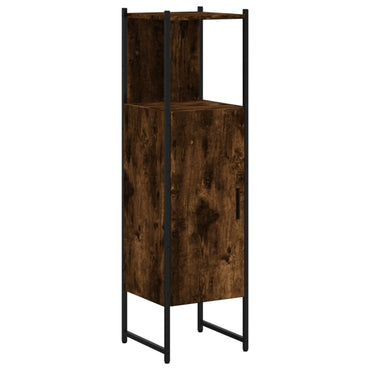 Armadio per bagno in rovere affumicato 33x33x120.5 cm