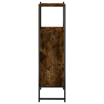 Armadio per bagno in rovere affumicato 33x33x120.5 cm