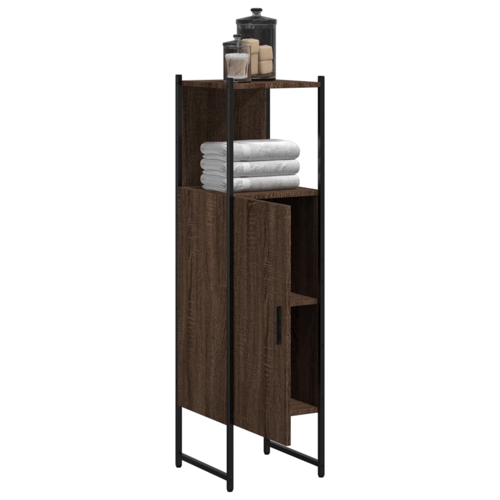 Mobile da bagno in rovere marrone 33x33x120.5 cm