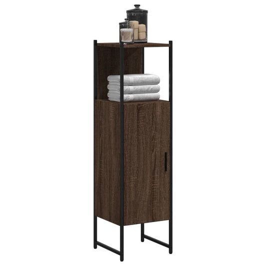 Mobile da bagno in rovere marrone 33x33x120.5 cm