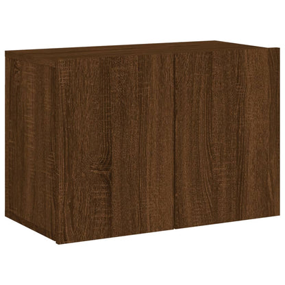 Unités murales TV 6 pcs chêne marron bois d'ingénierie