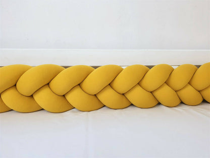 Mustard braided bed bumper