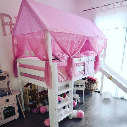 Copriletto cabane con velo
