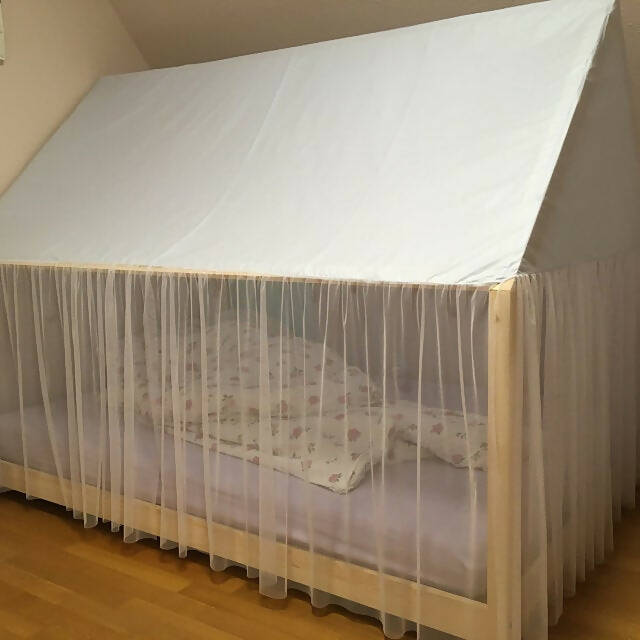 Copriletto cabane con velo