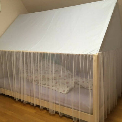 Habillage de lit Cabane avec voilage