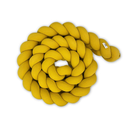 Mustard braided bed bumper