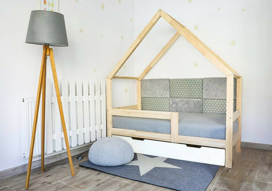 Cabane Lou bed with barriers and drawer