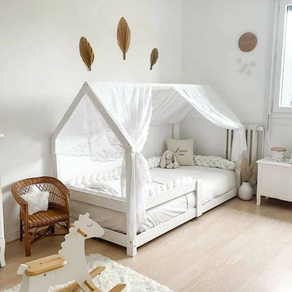 Cama de cabine com barreiras de cores de cor