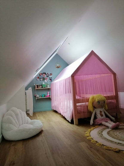Copriletto cabane con velo