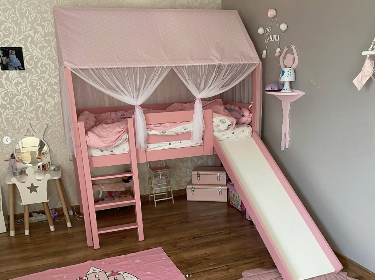 Copriletto cabane con velo