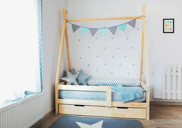 Teepee bed with drawer